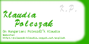 klaudia poleszak business card
